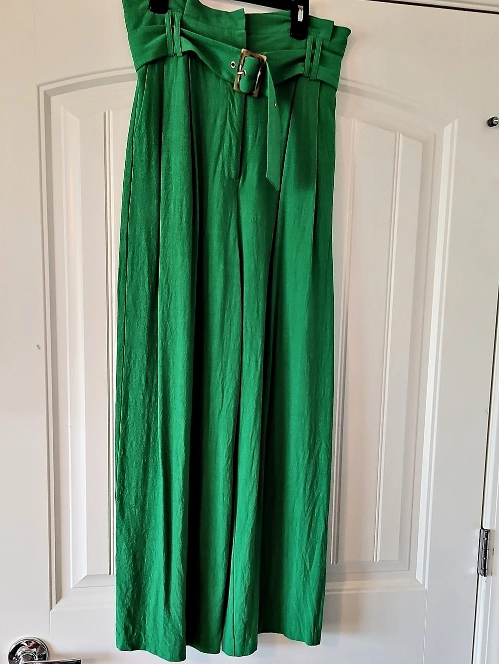 ASOS Design Green Wide Leg Paperbag Waist Size US 6